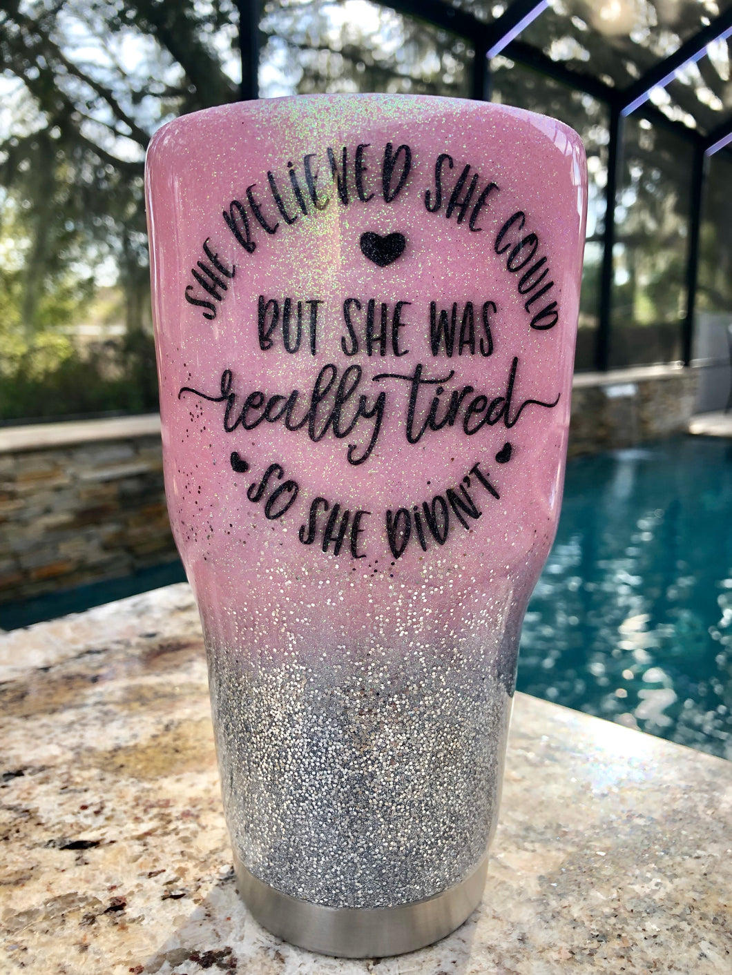Custom Glitter 30oz Tumbler - Local Pickup